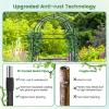 Giantex Garden Arch Trellis for Climbing Plants, 7.5 FT Heavy-Duty Cucumber Trellis with PE-Coated Steel Frame, Rust-Resistant Archway for Raised Bed, Outdoor Vegetable & Vine Support(1)
