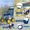 Giantex Garden Hose Reel Cart – Water Hose Cart with 4 Wheels & Non-slip Grip, Outside Portable Water Hose Holder, Hold 330 FT of 5/8″ or 3/4″, 400 FT of 1/2’’ Hose for Lawn Garden Yard Watering, Blue(Blue)
