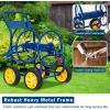 Giantex Garden Hose Reel Cart – Water Hose Cart with 4 Wheels & Non-slip Grip, Outside Portable Water Hose Holder, Hold 330 FT of 5/8″ or 3/4″, 400 FT of 1/2’’ Hose for Lawn Garden Yard Watering, Blue(Blue)
