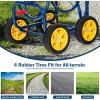 Giantex Garden Hose Reel Cart – Water Hose Cart with 4 Wheels & Non-slip Grip, Outside Portable Water Hose Holder, Hold 330 FT of 5/8″ or 3/4″, 400 FT of 1/2’’ Hose for Lawn Garden Yard Watering, Blue(Blue)