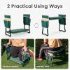Giantex Garden Kneeler & Seat, Folding Gardening Stool, Portable Garden Bench with EVA Foam Pad, Heavy-Duty Metal Frame, Gardening Gift for Women Men Seniors (Holds 330 LBS) (with 2 Bags)