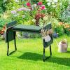 Giantex Garden Kneeler & Seat, Folding Gardening Stool, Portable Garden Bench with EVA Foam Pad, Heavy-Duty Metal Frame, Gardening Gift for Women Men Seniors (Holds 330 LBS) (with 2 Bags)
