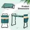 Giantex Garden Kneeler & Seat, Folding Gardening Stool, Portable Garden Bench with EVA Foam Pad, Heavy-Duty Metal Frame, Gardening Gift for Women Men Seniors (Holds 330 LBS) (with 1 Bags)(Green)