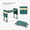 Giantex Garden Kneeler & Seat, Folding Gardening Stool, Portable Garden Bench with EVA Foam Pad, Heavy-Duty Metal Frame, Gardening Gift for Women Men Seniors (Holds 330 LBS) (with 2 Bags)
