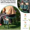 Giantex Garden Kneeler & Seat, Folding Gardening Stool, Portable Garden Bench with EVA Foam Pad, Heavy-Duty Metal Frame, Gardening Gift for Women Men Seniors (Holds 330 LBS) (with 1 Bags)(Green)