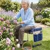 Giantex Garden Kneeler and Seat, Foldable Gardening Stool w/Wide EVA Foam Padding, Tool Pouch, Heavy-Duty Kneeling Bench for Knee & Back Pain Relief, Gardening Kit for Seniors Women Men (Green)(Navy)
