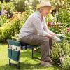 Giantex Garden Kneeler and Seat, Foldable Gardening Stool w/Wide EVA Foam Padding, Tool Pouch, Heavy-Duty Kneeling Bench for Knee & Back Pain Relief, Gardening Kit for Seniors Women Men (Green)(Green)