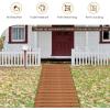 Giantex Garden Pathway Roll Up – 12ft Wood Walkway 22 inch Width, No Assembly Required, Outdoor Decorative Boardwalk Sidewalk Flooring Pavers for Lawns Backyard Patio Wedding, Golden Teak(Golden Teak)