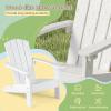 Giantex Kids Adirondack Chair, All-Weather HIPS Children’s Outdoor Chair w/Ergonomic Design, Toddler Lawn Chairs for Age 3-8, Kids Beach Chair for Garden Patio Backyard (4,Pink)(White)