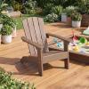 Giantex Kids Adirondack Chair, All-Weather HIPS Children’s Outdoor Chair w/Ergonomic Design, Toddler Lawn Chairs for Age 3-8, Kids Beach Chair for Garden Patio Backyard (4,Pink)(Taupe)