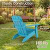 Giantex Kids Adirondack Chair, All-Weather HIPS Children’s Outdoor Chair w/Ergonomic Design, Toddler Lawn Chairs for Age 3-8, Kids Beach Chair for Garden Patio Backyard (4,Pink)(Turquoise)