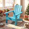 Giantex Kids Adirondack Chair, All-Weather HIPS Children’s Outdoor Chair w/Ergonomic Design, Toddler Lawn Chairs for Age 3-8, Kids Beach Chair for Garden Patio Backyard (4,Pink)(Turquoise)