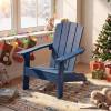 Giantex Kids Adirondack Chair, All-Weather HIPS Children’s Outdoor Chair w/Ergonomic Design, Toddler Lawn Chairs for Age 3-8, Kids Beach Chair for Garden Patio Backyard (4,Pink)(Navy Blue)