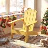Giantex Kids Adirondack Chair, All-Weather HIPS Children’s Outdoor Chair w/Ergonomic Design, Toddler Lawn Chairs for Age 3-8, Kids Beach Chair for Garden Patio Backyard (4,Pink)(Yellow)