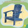 Giantex Kids Adirondack Chair, All-Weather HIPS Children’s Outdoor Chair w/Ergonomic Design, Toddler Lawn Chairs for Age 3-8, Kids Beach Chair for Garden Patio Backyard (4,Pink)(Navy Blue)