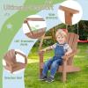 Giantex Kids Adirondack Chair, All-Weather HIPS Children’s Outdoor Chair w/Ergonomic Design, Toddler Lawn Chairs for Age 3-8, Kids Beach Chair for Garden Patio Backyard (4,Pink)(Teak)