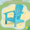 Giantex Kids Adirondack Chair, All-Weather HIPS Children’s Outdoor Chair w/Ergonomic Design, Toddler Lawn Chairs for Age 3-8, Kids Beach Chair for Garden Patio Backyard (4,Pink)(Turquoise)
