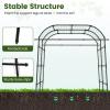 Giantex Metal Garden Arch Trellis for Climbing Plants Outdoor, 7.5FT Tall Adjustable Cucumber Trellis Tunnel for Raised Garden Bed, Extra Wide Garden Trellis Arch Support Vegetables Vine(71″x83″x91″)