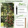 Giantex Metal Garden Arch Trellis for Climbing Plants Outdoor, 7.5FT Tall Adjustable Cucumber Trellis Tunnel for Raised Garden Bed, Extra Wide Garden Trellis Arch Support Vegetables Vine(71″x83″x91″)