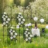 Giantex Outdoor Garden Trellis for for Climbing Plants, 73” Tall Trellis w/Rustproof PE Coated Metal Pipes, Garden Fence for Vine Cucumber Tomato Flower Clematis Roses, Outdoor Patio Lawn Decor
