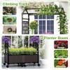 Giantex Planter Boxes with Arch Trellis, 5FT Self-Watering Tall Raised Garden Bed w/Wheels, Hanging Roof & Drainage Holes, Outdoor Indoor Tomato Planter for Climbing Vines Vegetables (60″x16″x58″)(61″x16″x64″)
