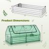 Giantex Raised Garden Bed w/Greenhouse Cover, Outdoor Oval Metal Steel Planter Box w/Roll-up Window, Clear PVC Mini Greenhouse for Vegetables Flowers Herbs Outdoor Patio Gardening, 6x2x1 FT (Black)(Green)