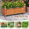 Giantex Raised Garden Bed with Trellis 2 Pack, 72” Wooden Planter Box Outdoor w/Privacy Screen Roof, Large Vertical Garden Planter w/Drainage Holes for Climbing Plants, Patio Balcony Backyard(Orange)
