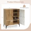 Giantex Shoe Cabinet, 4-Tier Wooden Shoe Rack Cabinet with Marble Pattern Doors & Removable Shelves, Freestanding Shoe Storage Cabinet for Entryway, Hallway, Living Room(Marble Pattern Door)