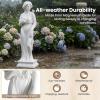 Giantex St. Francis Garden Statue with Bird Feeder, 24.5” Outdoor Saint Francis Statue with Animals, Weather-Resistant Magnesium Oxide Religious Sculpture for Garden Patio Prayer Catholic Yard Decor(Greek Goddess – with Bird)