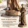 Giantex St. Francis Garden Statue with Bird Feeder, 24.5” Outdoor Saint Francis Statue with Animals, Weather-Resistant Magnesium Oxide Religious Sculpture for Garden Patio Prayer Catholic Yard Decor(Saint Francis – with Animals)