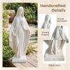 Giantex St. Francis Garden Statue with Bird Feeder, 24.5” Outdoor Saint Francis Statue with Animals, Weather-Resistant Magnesium Oxide Religious Sculpture for Garden Patio Prayer Catholic Yard Decor(Virgin Mary – Blessing)