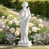 Giantex St. Francis Garden Statue with Bird Feeder, 24.5” Outdoor Saint Francis Statue with Animals, Weather-Resistant Magnesium Oxide Religious Sculpture for Garden Patio Prayer Catholic Yard Decor(Greek Goddess – with Bird)