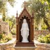 Giantex Virgin Mary Garden Statue 29.5″, Blessed Mother Outdoor Religious Statue with Serpent, Weather-Resistant MgO Catholic Yard Decor for Lawn, Patio, Prayer Garden & Memorial, Distressed Ivory