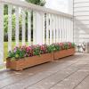 Giantex Wood Raised Garden Bed, Rectangular Planter Box w/Drainage Hole, Removable Liner for Growing Vegetable Flower Herb, Indoor Outdoor Plant Container for Backyard Deck Balcony, 36″x7″x7″