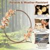 Giantex Wooden Wedding Arch, 87″ Wood Wedding Arbor Backdrop Stand with Ground Stakes, Rustic Decorative Arch for Wedding Ceremony, Party, Garden, Balloon & Floral Decorations(Round)