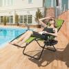 Giantex Zero Gravity Reclining Chair, Outdoor Patio Recliner with Cup Holder & Removable Pillow, Adjustable Backrest, Indoor Lounge Chair for Backyard, Garden, Poolside (Brown)(Green)