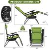 Giantex Zero Gravity Reclining Chair, Outdoor Patio Recliner with Cup Holder & Removable Pillow, Adjustable Backrest, Indoor Lounge Chair for Backyard, Garden, Poolside (Brown)(Green)