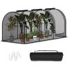 Giantex 108” x 48” x 47” Tunnel Crop Cage, Large Portable Plant Protection Tent w/ 3 Roll-up Zippered Doors & Carrying Bag, Raised Garden Bed Netting Cover for Vegetables, Fruits, Flowers(108” x 48” x 47”)