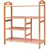Giantex 4-Tier Bamboo Shoe Rack, Lightweight and Portable, Space Saving Design, Convenient Use