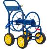 Giantex Garden Hose Reel Cart – Water Hose Cart with 4 Wheels & Non-slip Grip, Outside Portable Water Hose Holder, Hold 330 FT of 5/8″ or 3/4″, 400 FT of 1/2’’ Hose for Lawn Garden Yard Watering, Blue(Blue)