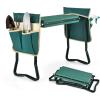 Giantex Garden Kneeler & Seat, Folding Gardening Stool, Portable Garden Bench with EVA Foam Pad, Heavy-Duty Metal Frame, Gardening Gift for Women Men Seniors (Holds 330 LBS) (with 2 Bags)
