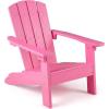 Giantex Kids Adirondack Chair, All-Weather HIPS Children’s Outdoor Chair w/Ergonomic Design, Toddler Lawn Chairs for Age 3-8, Kids Beach Chair for Garden Patio Backyard (4,Pink)(Pink)