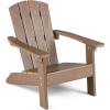 Giantex Kids Adirondack Chair, All-Weather HIPS Children’s Outdoor Chair w/Ergonomic Design, Toddler Lawn Chairs for Age 3-8, Kids Beach Chair for Garden Patio Backyard (4,Pink)(Taupe)