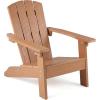 Giantex Kids Adirondack Chair, All-Weather HIPS Children’s Outdoor Chair w/Ergonomic Design, Toddler Lawn Chairs for Age 3-8, Kids Beach Chair for Garden Patio Backyard (4,Pink)(Teak)