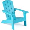 Giantex Kids Adirondack Chair, All-Weather HIPS Children’s Outdoor Chair w/Ergonomic Design, Toddler Lawn Chairs for Age 3-8, Kids Beach Chair for Garden Patio Backyard (4,Pink)(Turquoise)