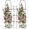 Giantex Outdoor Garden Trellis for for Climbing Plants, 73” Tall Trellis w/Rustproof PE Coated Metal Pipes, Garden Fence for Vine Cucumber Tomato Flower Clematis Roses, Outdoor Patio Lawn Decor