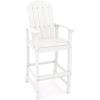 Giantex Set of 2 HDPE Outdoor Bar Stools, All Weather Tall Adirondack Chair with Armrest, Footrest, Load 360Lbs, Counter Height Bar Stool for Patio, Garden, Yard, Indoor Or Outdoor Use (Turquoise)(White)