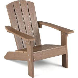Giantex Kids Adirondack Chair, All-Weather HIPS Children’s Outdoor Chair w/Ergonomic Design, Toddler Lawn Chairs for Age 3-8, Kids Beach Chair for Garden Patio Backyard (4,Pink)(Taupe)