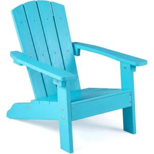 Giantex Kids Adirondack Chair, All-Weather HIPS Children’s Outdoor Chair w/Ergonomic Design, Toddler Lawn Chairs for Age 3-8, Kids Beach Chair for Garden Patio Backyard (4,Pink)(Turquoise)