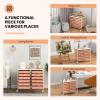 Giantex 20 Drawers Rolling Cart, Mobile Storage Drawer Cart, Classroom Organizer Cart for Office School Supplies Tools Scrapbook Paper Craft Small Printer, Utility Cart on Wheels, Green Gradient(Peach Fuzz)
